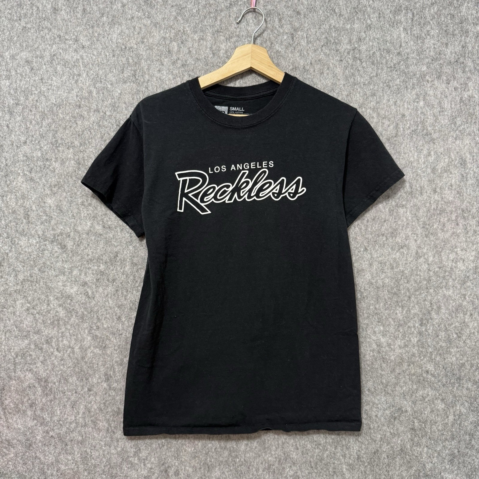 Men's Young & Reckless Los Angeles Graphic T-Shirt Black Short Sleeve Sz S